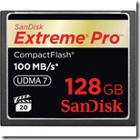 Sandisk 128GB 100MB CompactFlash Card