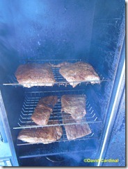 Racks of ribs on the smoker using the Nikon Coolpix S9300 Food mode