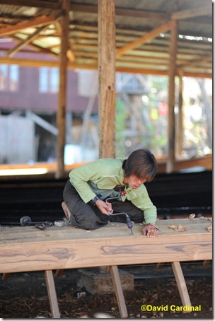 Fishing boats on Inle, Burma's largest lake, are still made by hand out of local teak. 